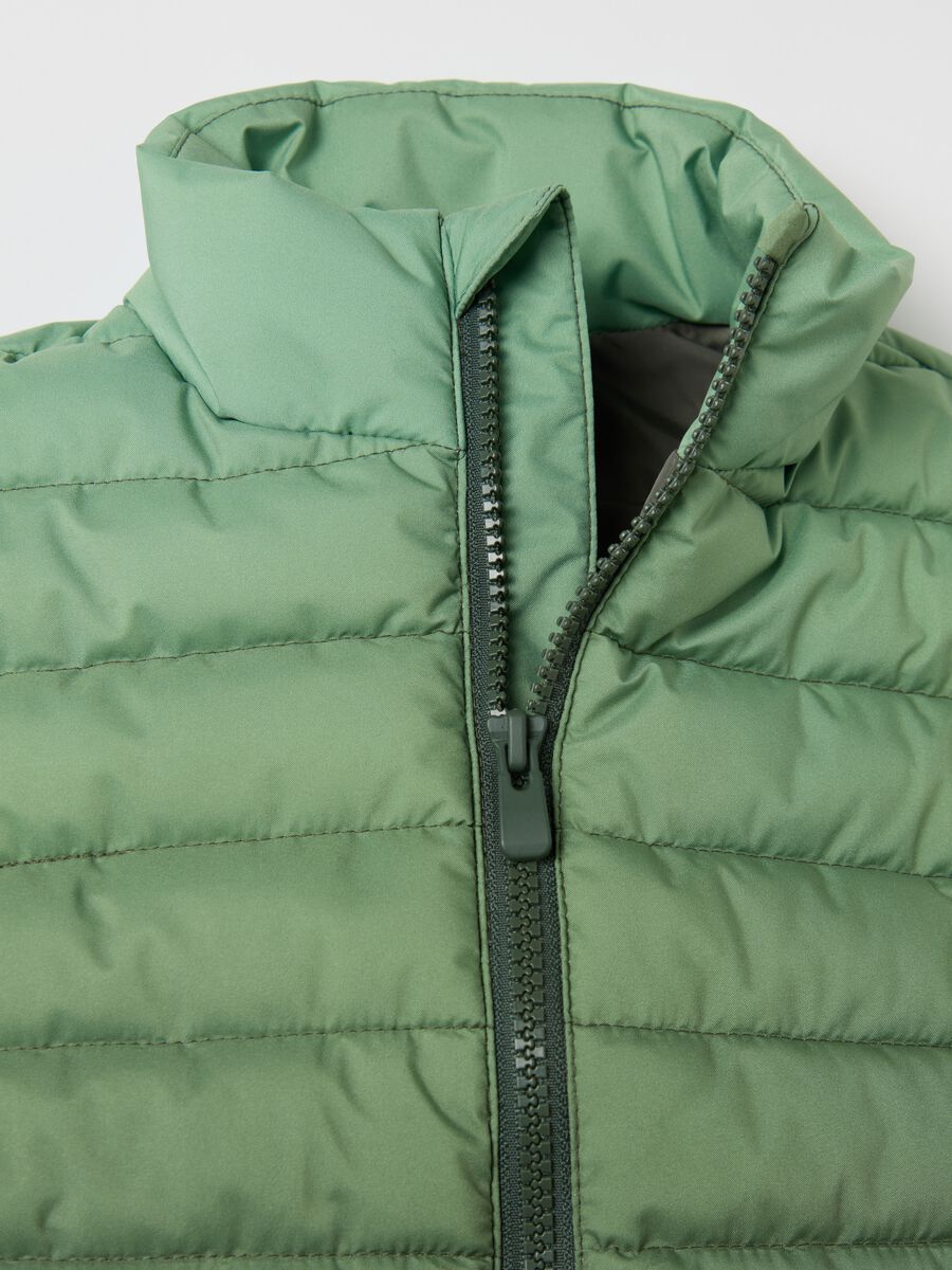 Full-zip water-repellent gilet in dip-dye pattern_2
