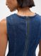 Stretch denim dress with back zip_3