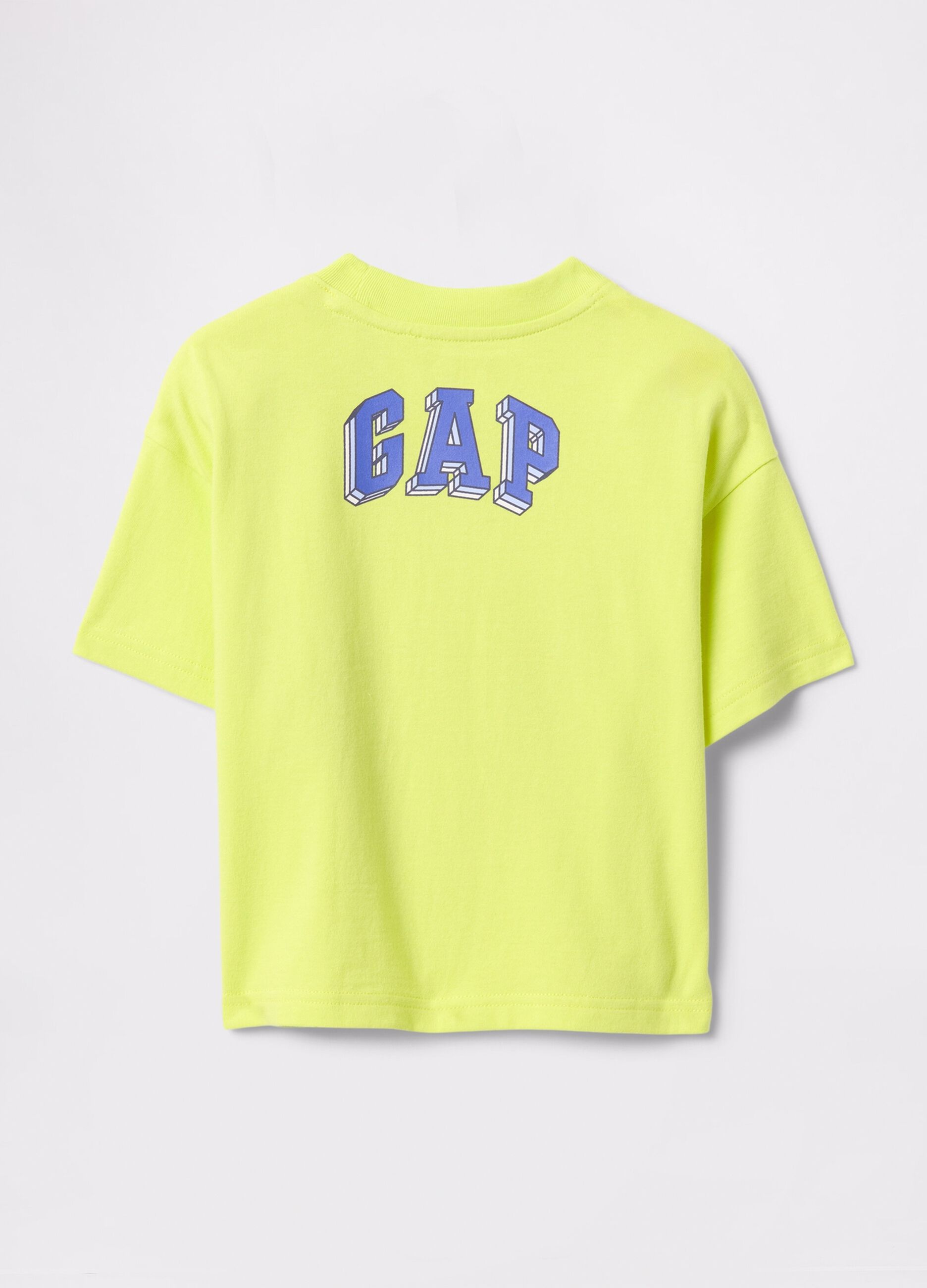 Yellow cotton T-shirt with Batman print