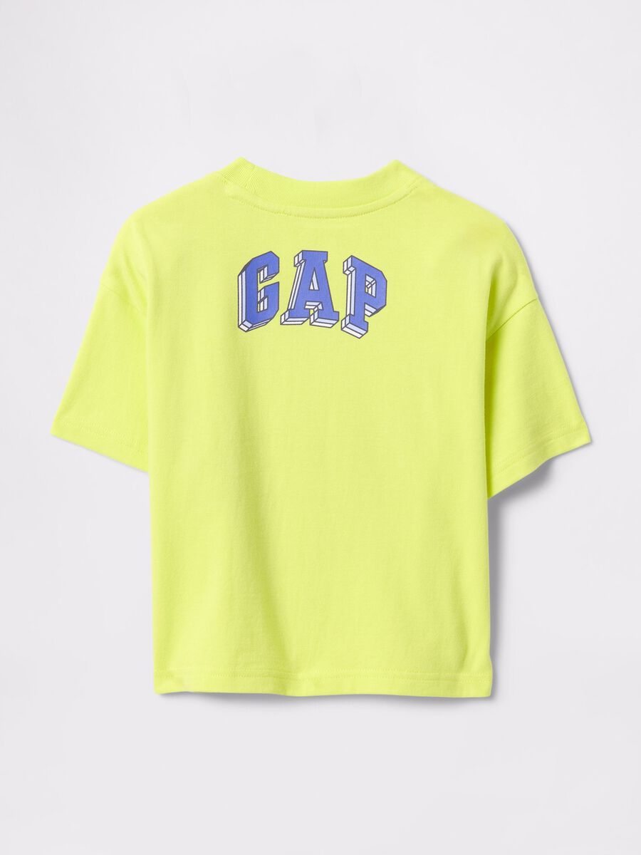 Yellow cotton T-shirt with Batman print_1