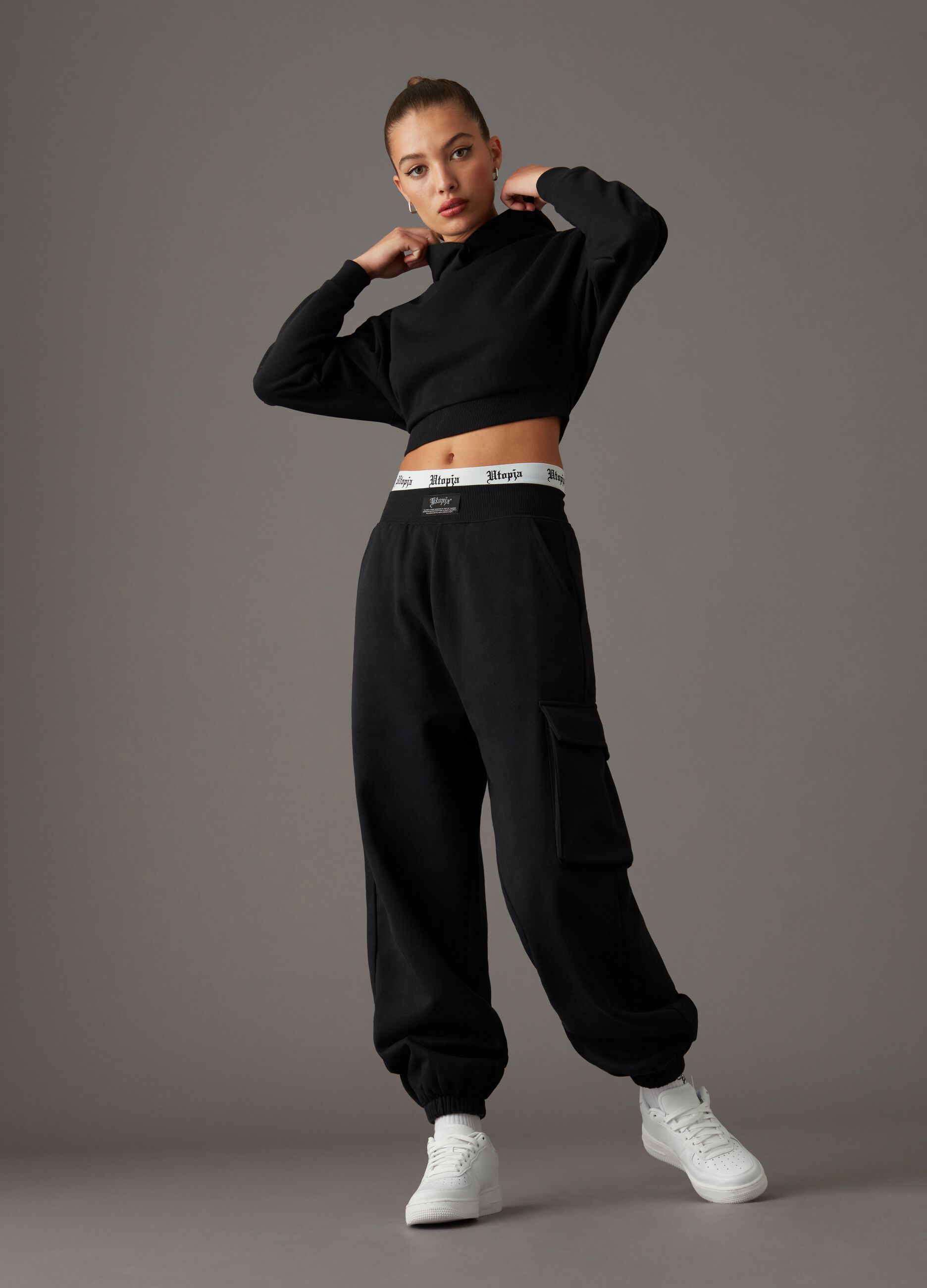 Jogger Cargo Sweatpants Black_0