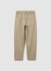 Boys' beige pure cotton trousers_3