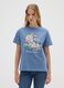 Regular fit blue pure cotton t-shirt_1