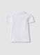 Polo bianca in cotone elasticizzato con colletto classico per bimba regular fit_1