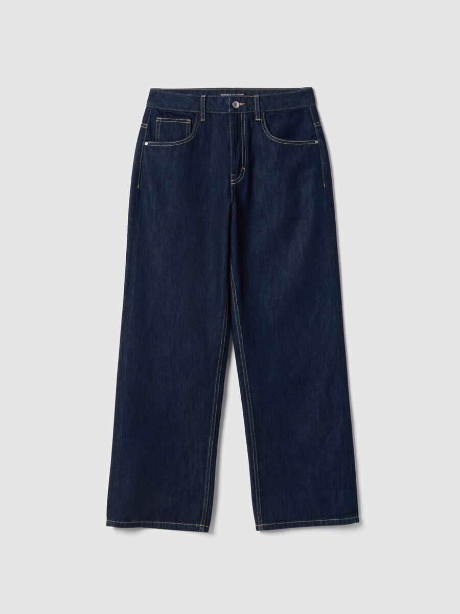 Pure cotton blue baggy fit jeans_4