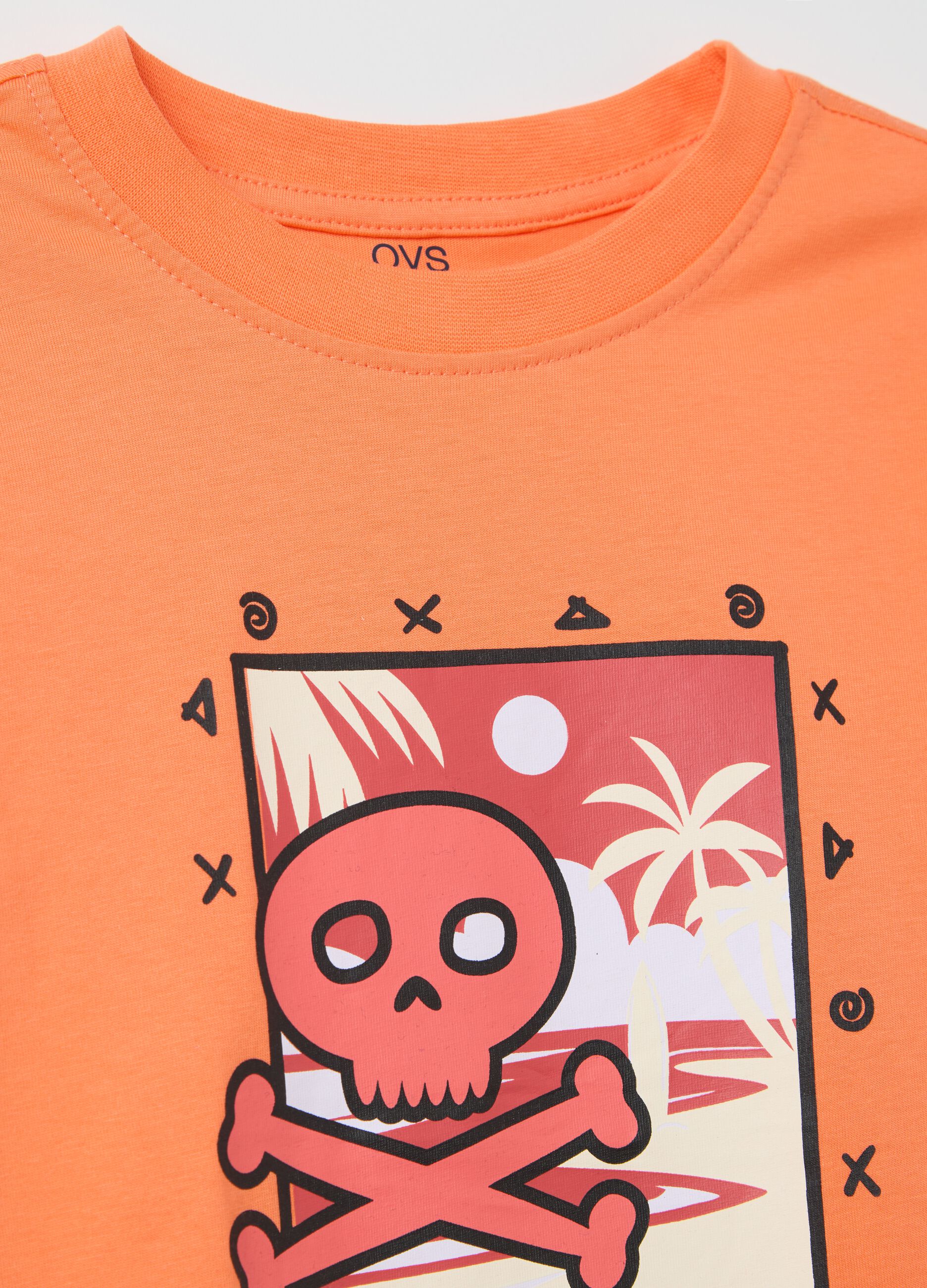 Cotton T-shirt with print
