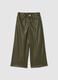 Green faux leather trousers_0