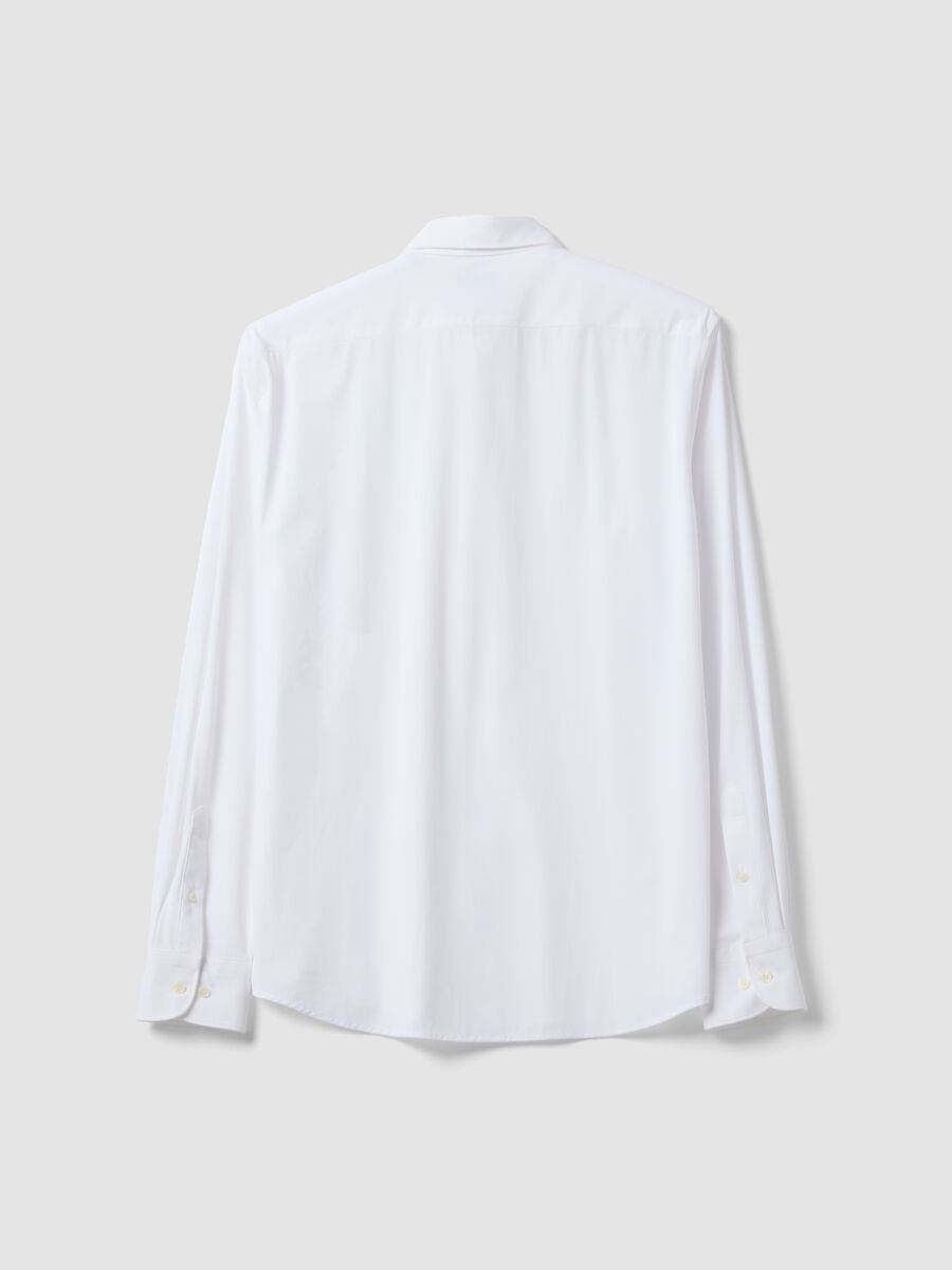 Camicia bianca in tessuto elasticizzato traspirante e 4 Way Stretch slim fit_2