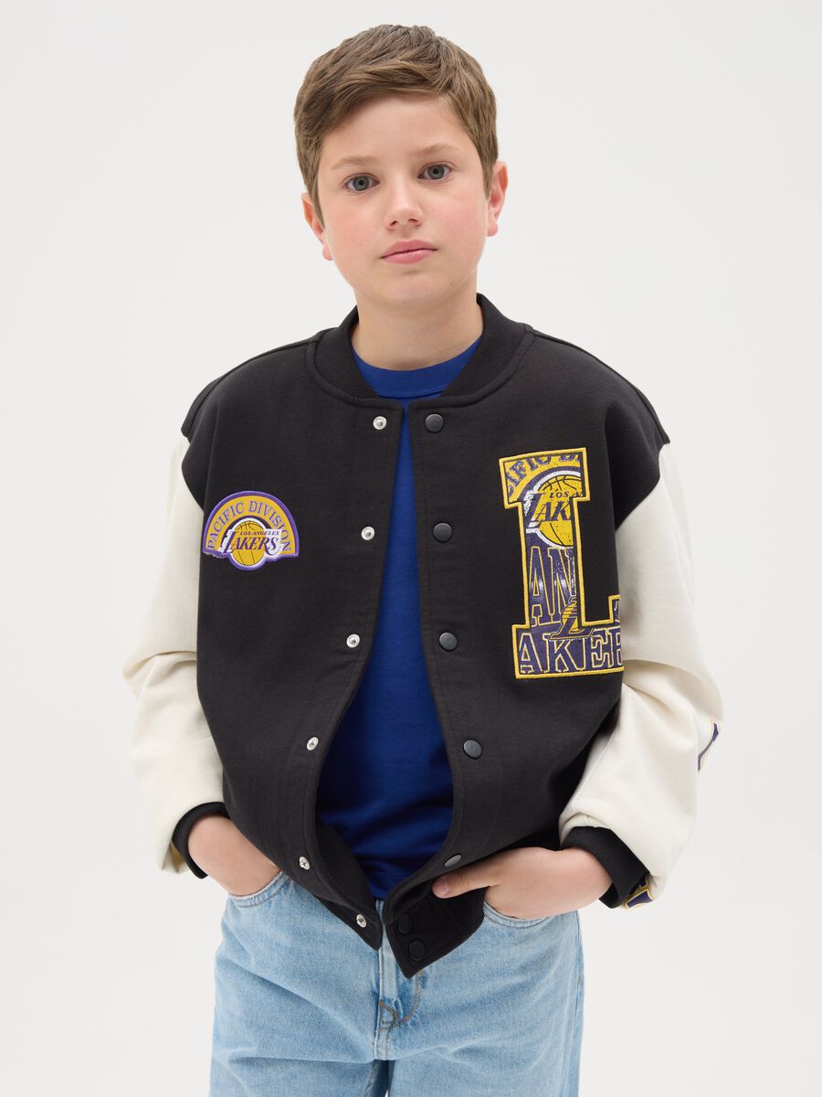 Bomber varsity patch e stampa NBA Los Angeles Lakers_0