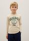 Children's beige pure cotton regular fit T-shirt_0