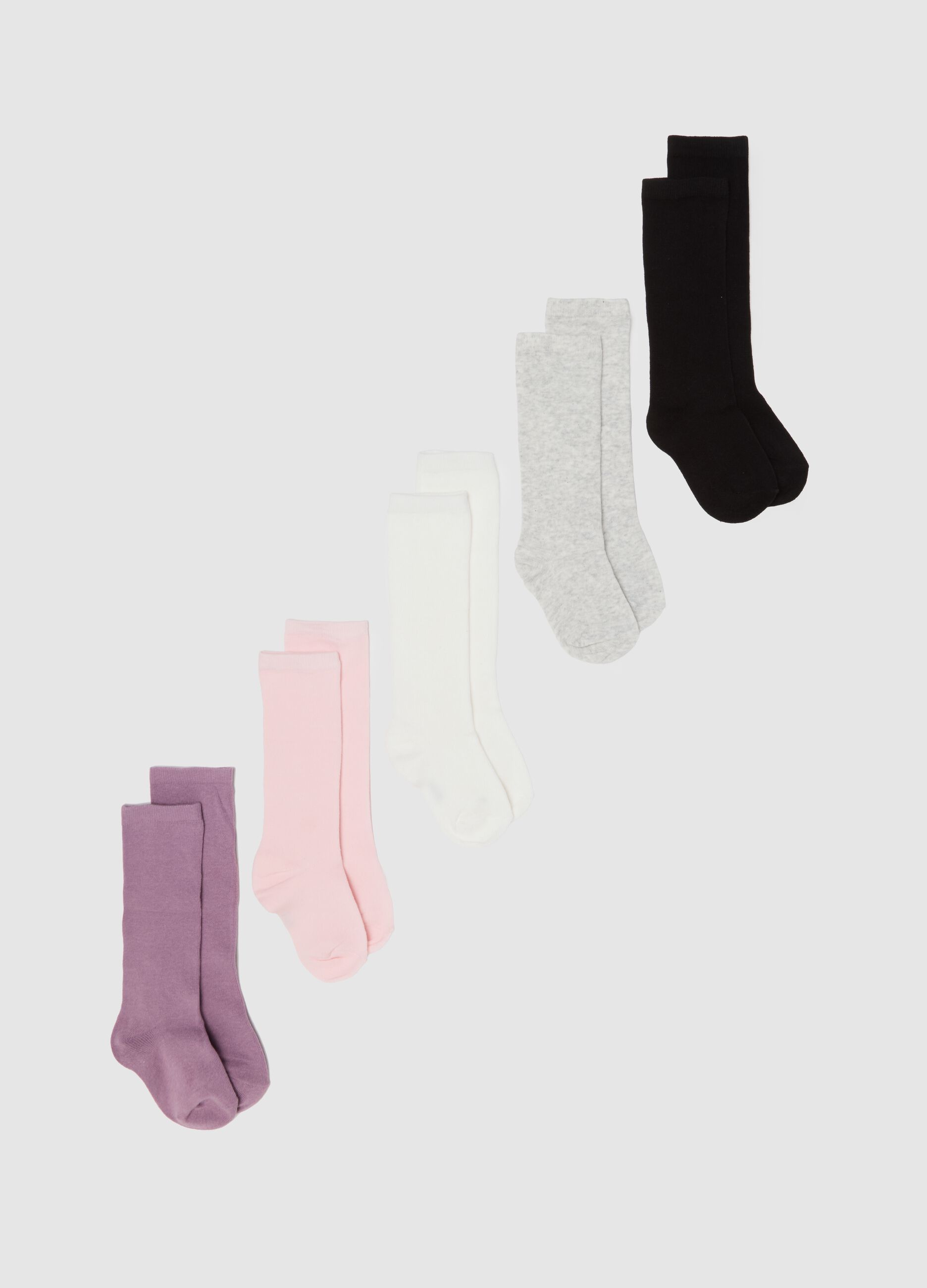 Multipack of Five Long Multicolour Socks