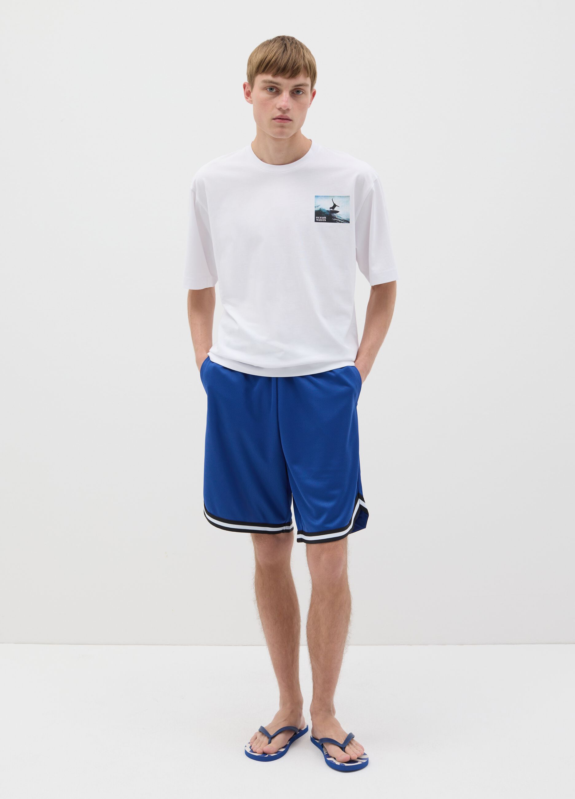 White pure cotton boxy fit T-shirt