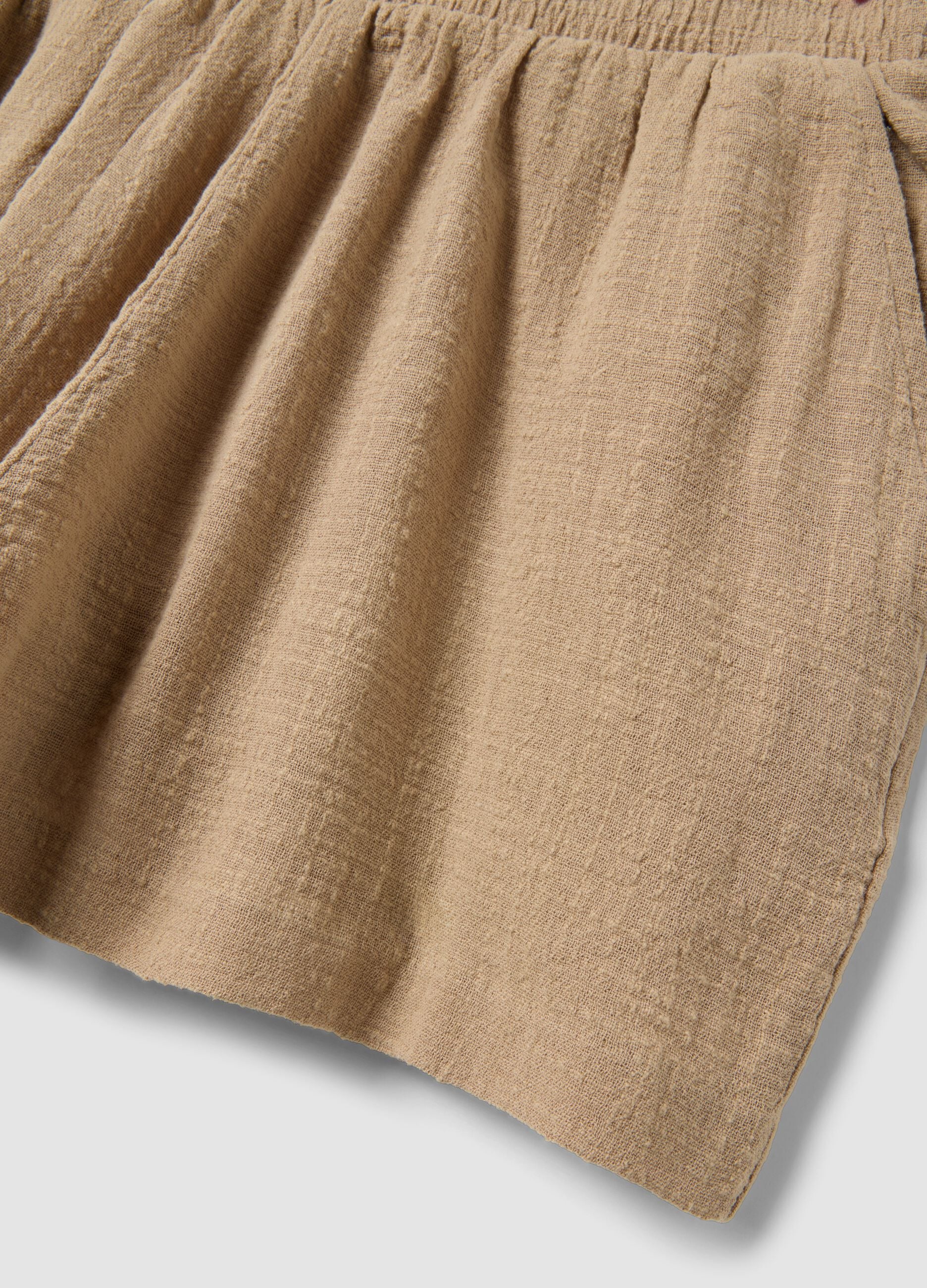 Beige pure cotton shorts