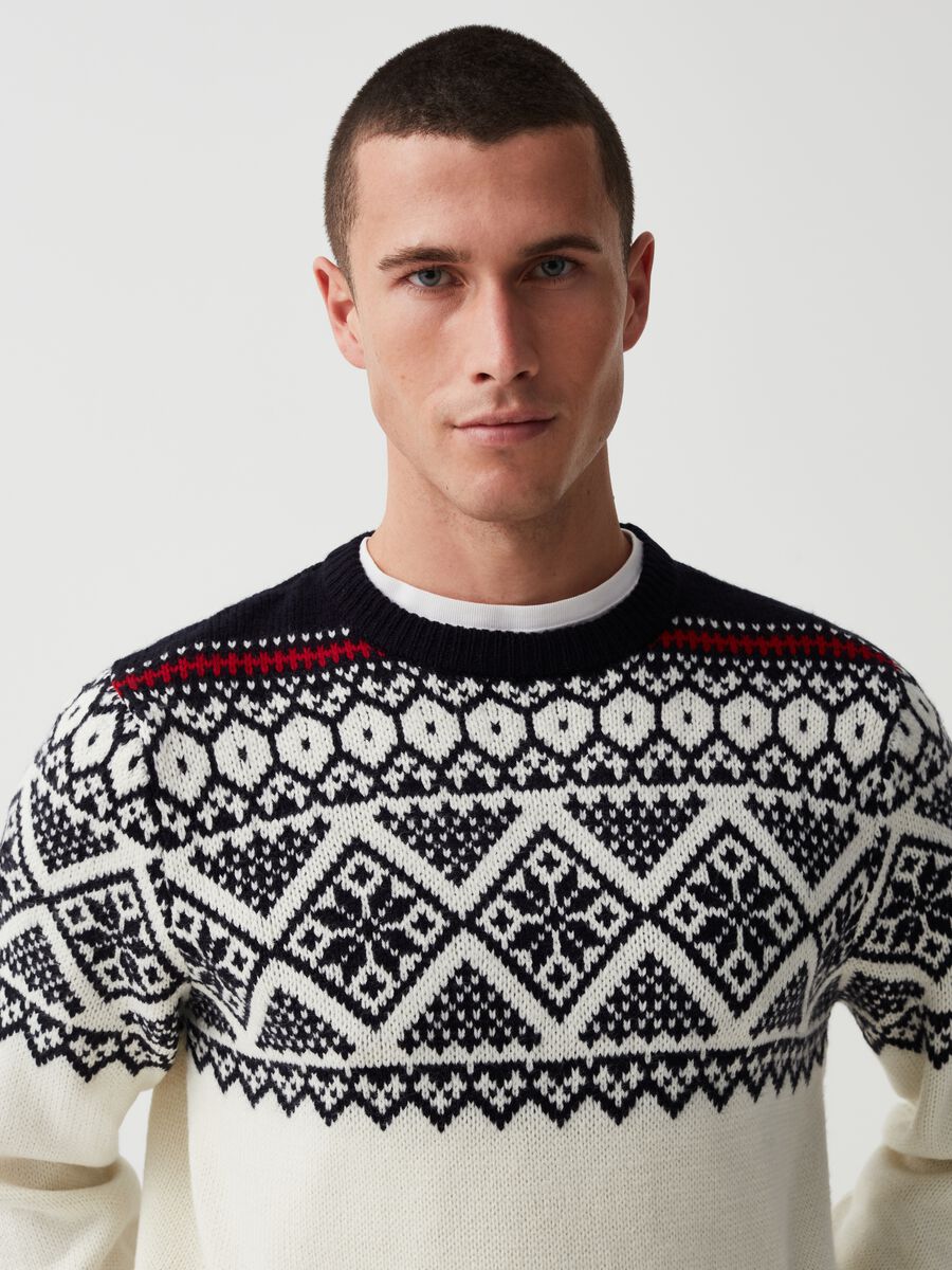 Pullover con motivo norvegese jacquard_1