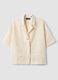 White lyocell-linen blend blazer, regular fit_4