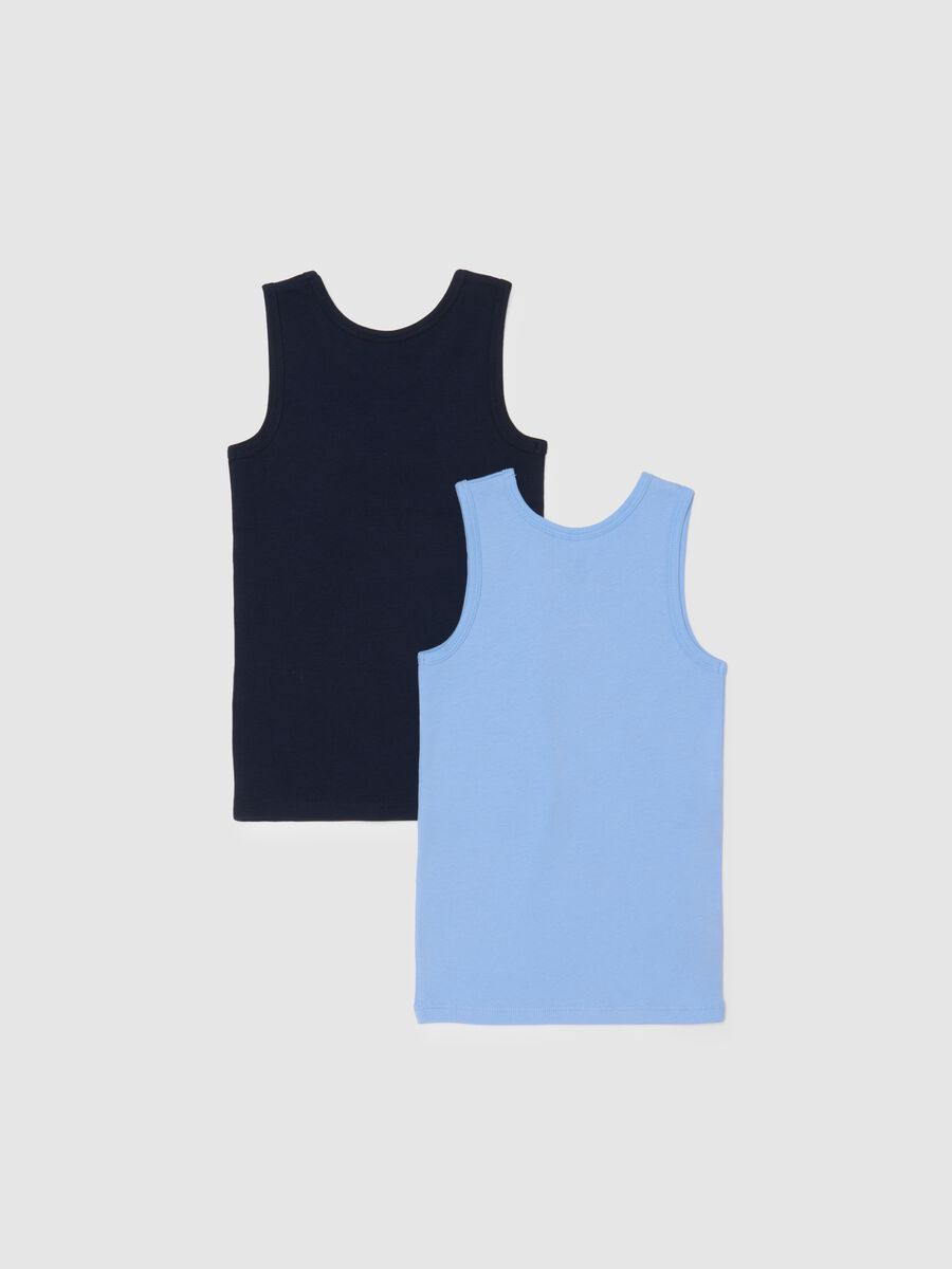 Kids' multicolour regular fit cotton tank top pack_1