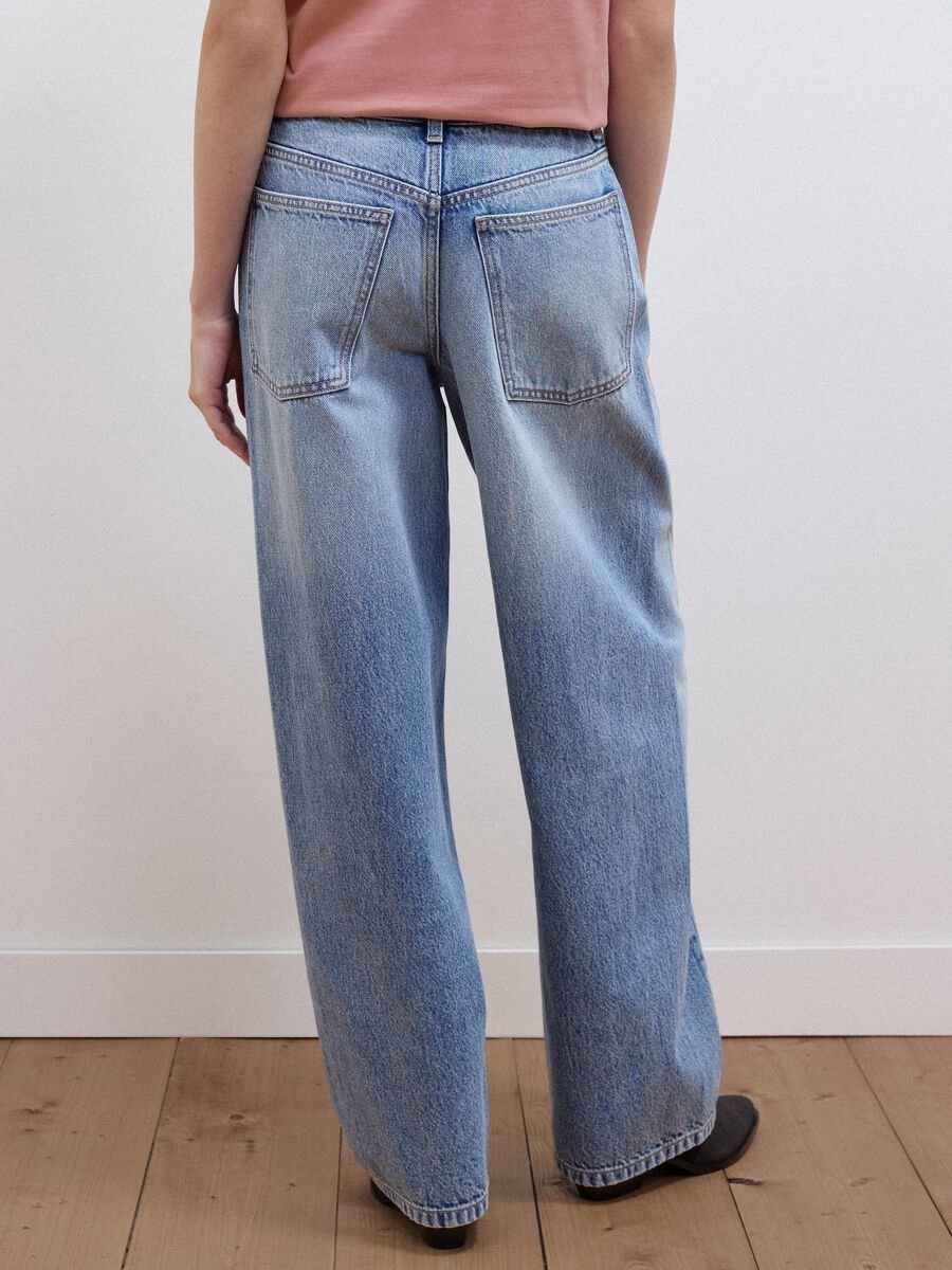 Light Blue Balloon-Fit Jeans in Pure Cotton_2