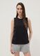 Black pure cotton tank top_2