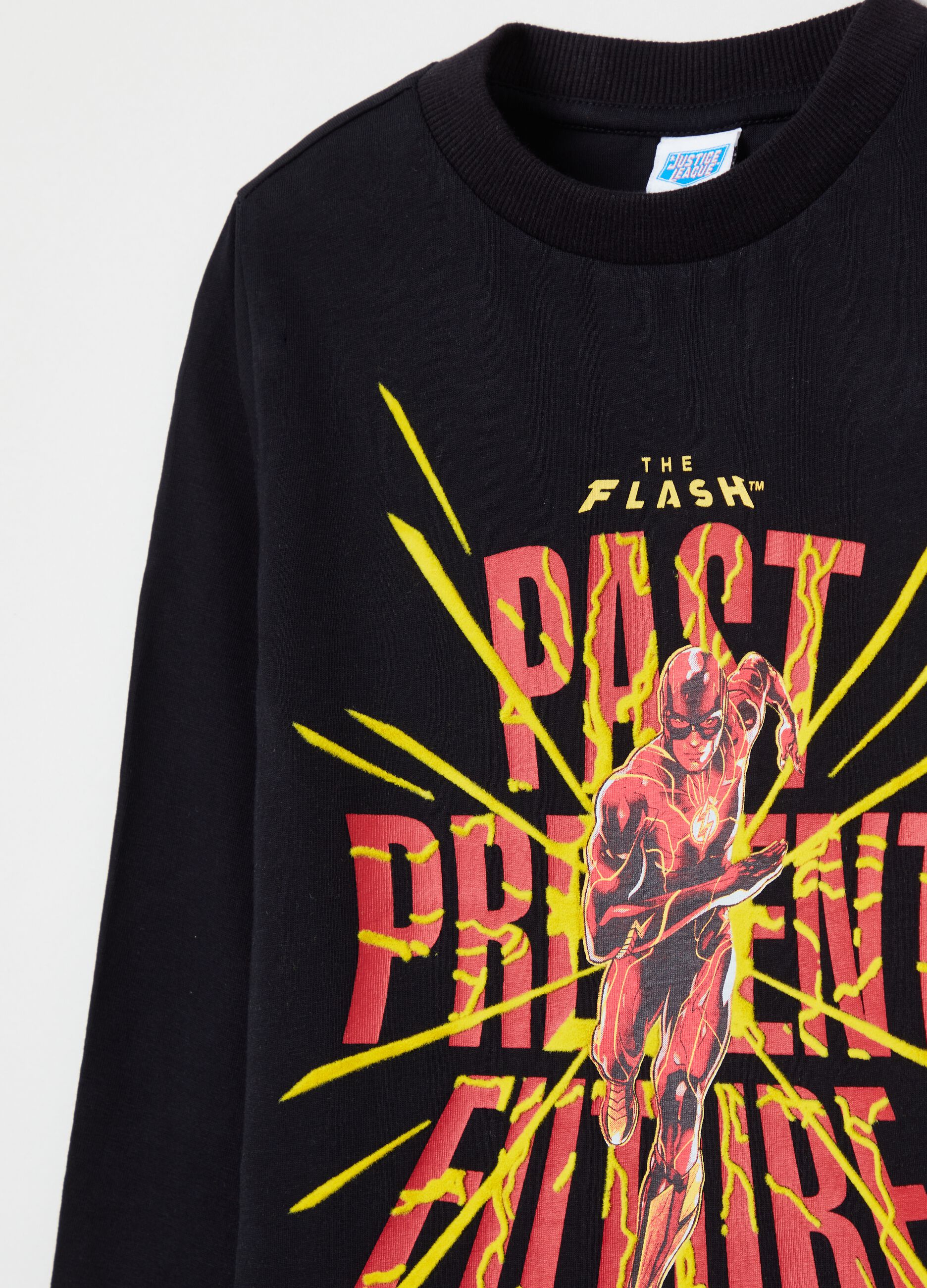 T-shirt a maniche lunghe stampa The Flash_2