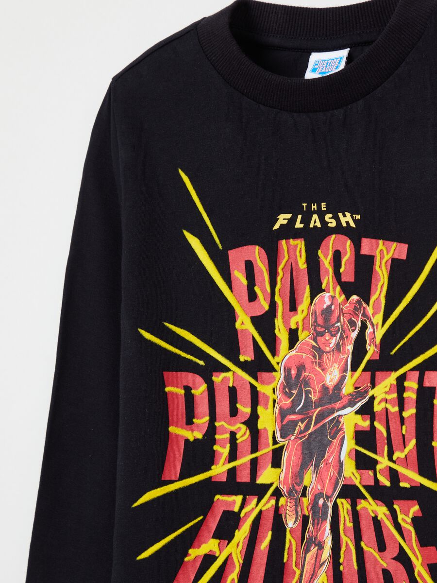T-shirt a maniche lunghe stampa The Flash_2