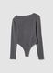 Asymmetrical Bodysuit Washed Grey_1