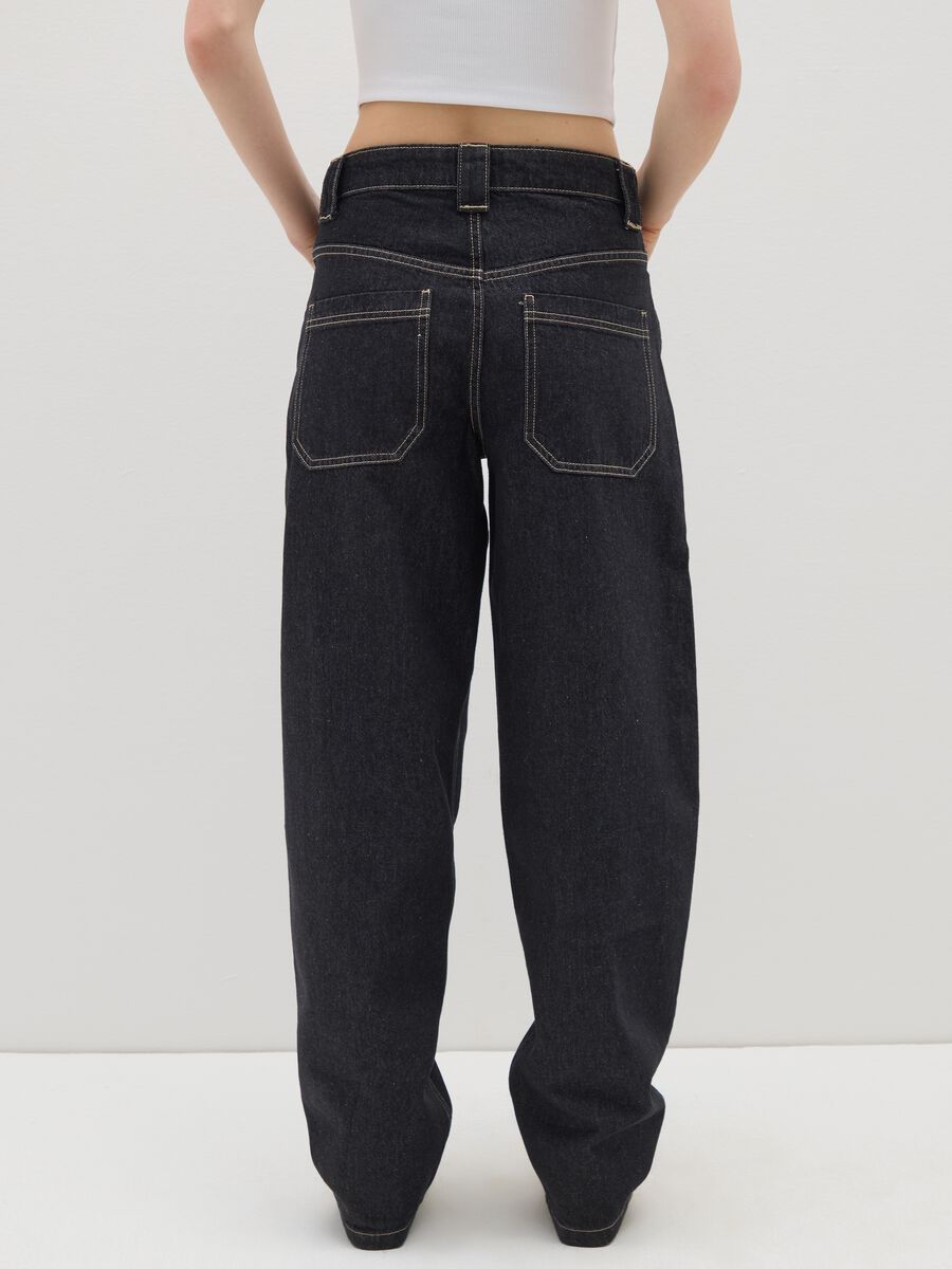 Jeans in puro cotone nero skater_2
