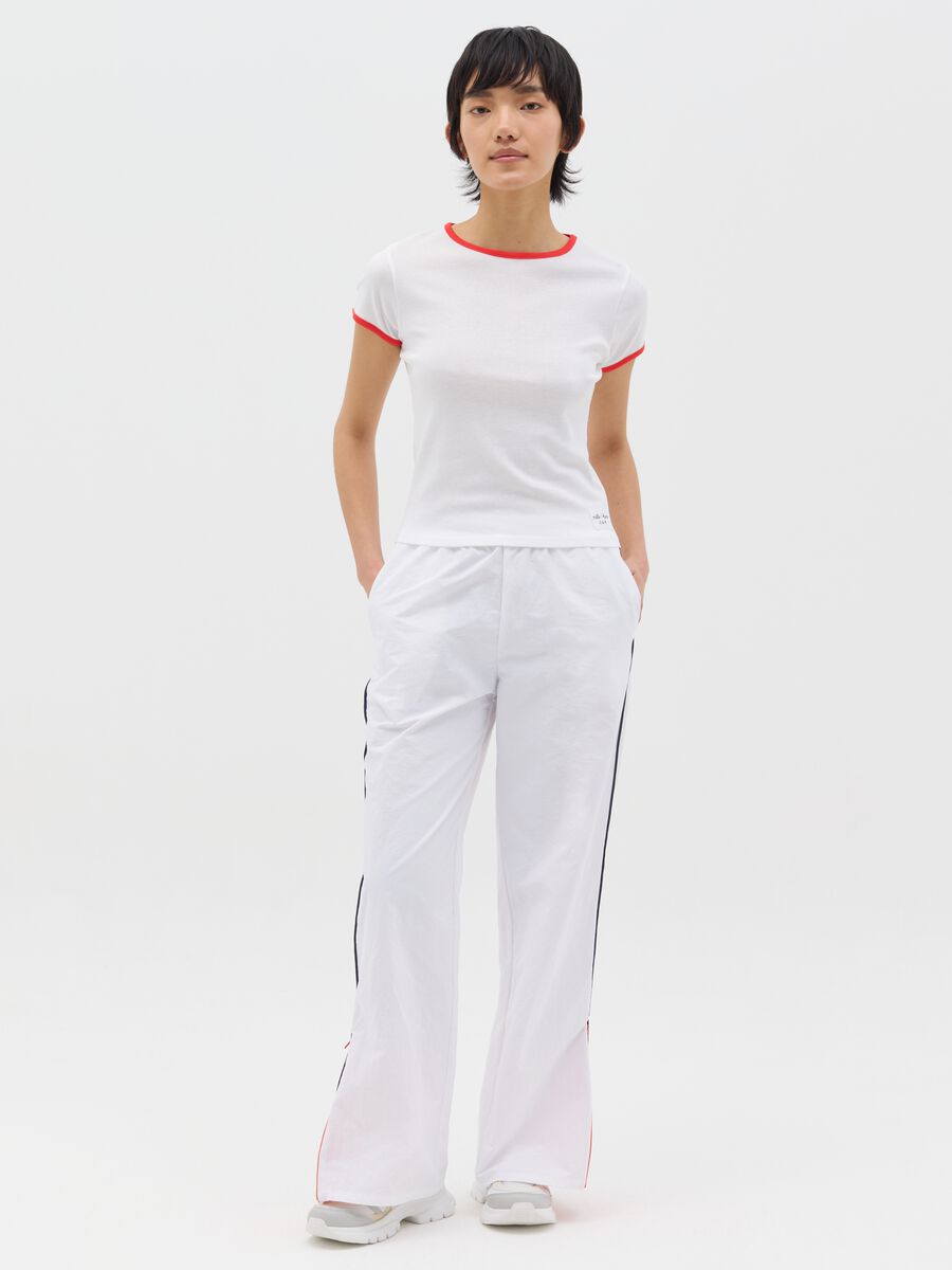 T-shirt bianca slim fit in cotone_1