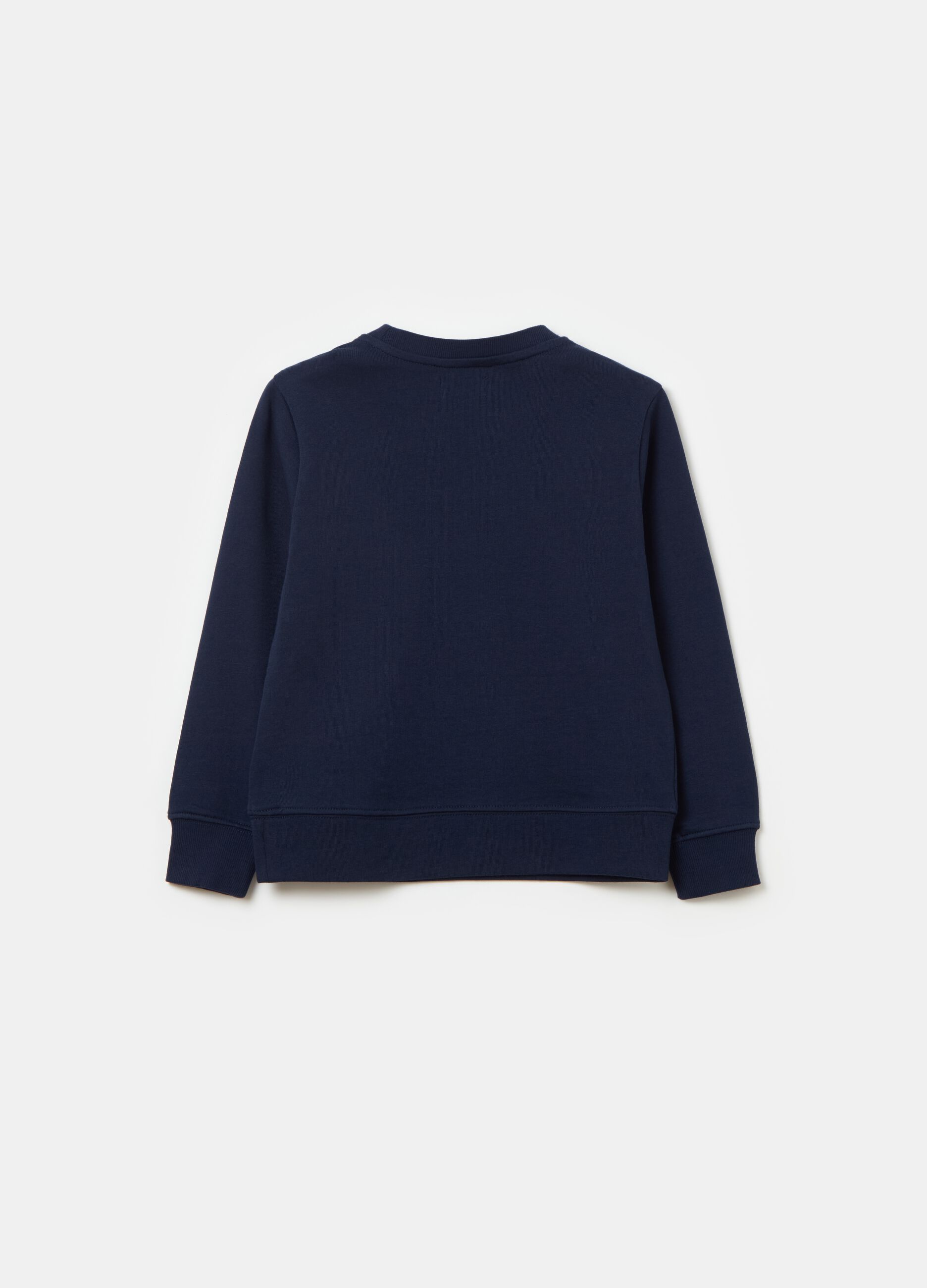 French terry sweatshirt with round neck