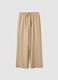 Beige viscose blend trousers with regular fit_4