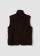 Brown regular-fit gilet with teddy-effect fabric_6