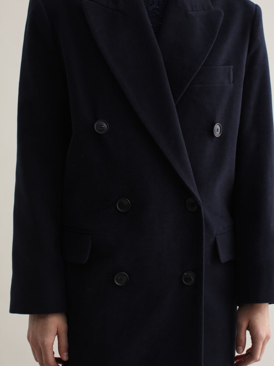 Double-breasted long coat_2