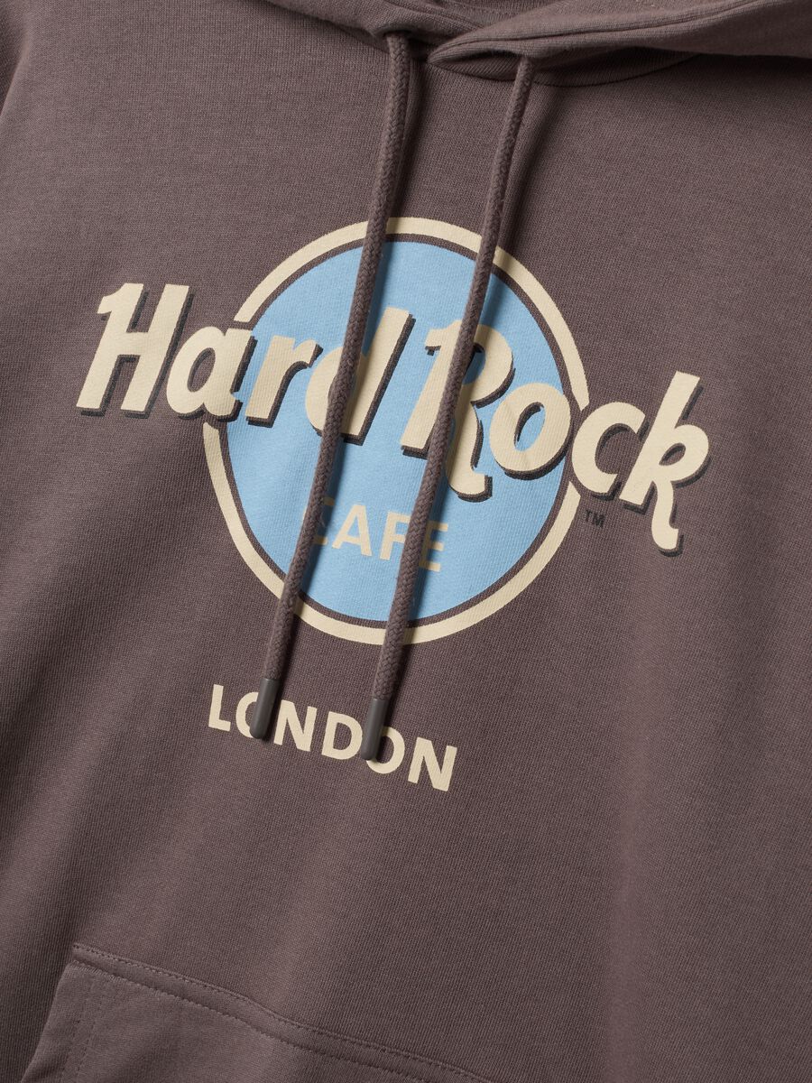 Grey pure cotton hoodie with Hard Rock Cafe print_1