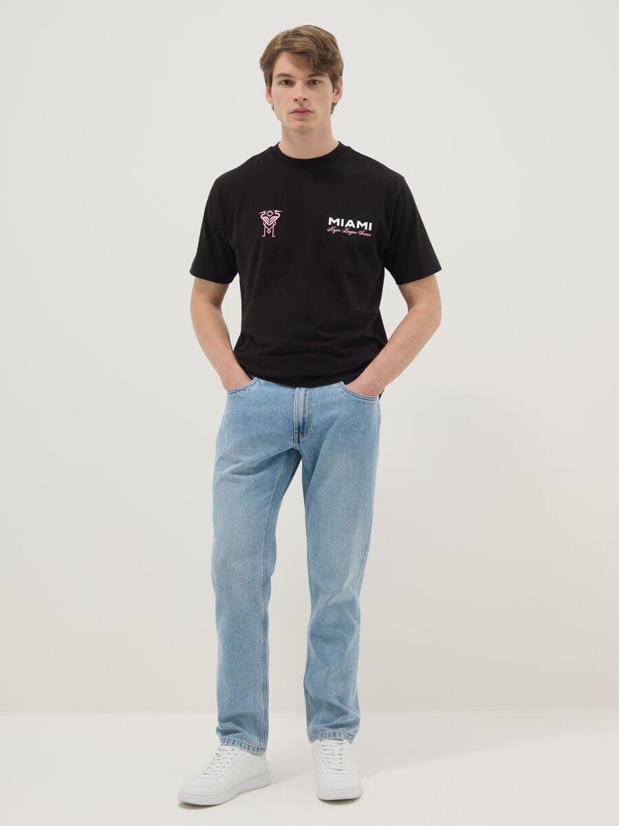 Black Pure Cotton Short Sleeve Regular Fit T-Shirt Inter Miami CF_1