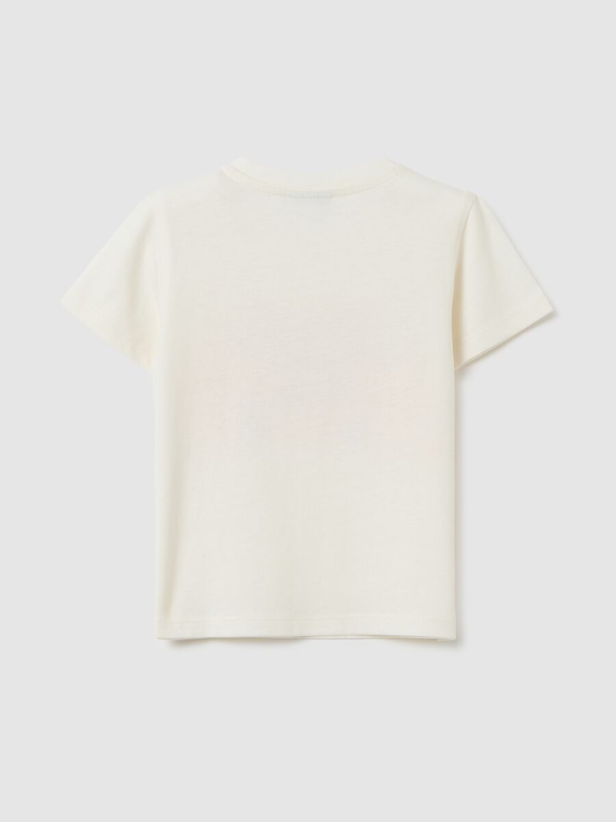 Kids' white pure cotton regular fit t-shirt_1