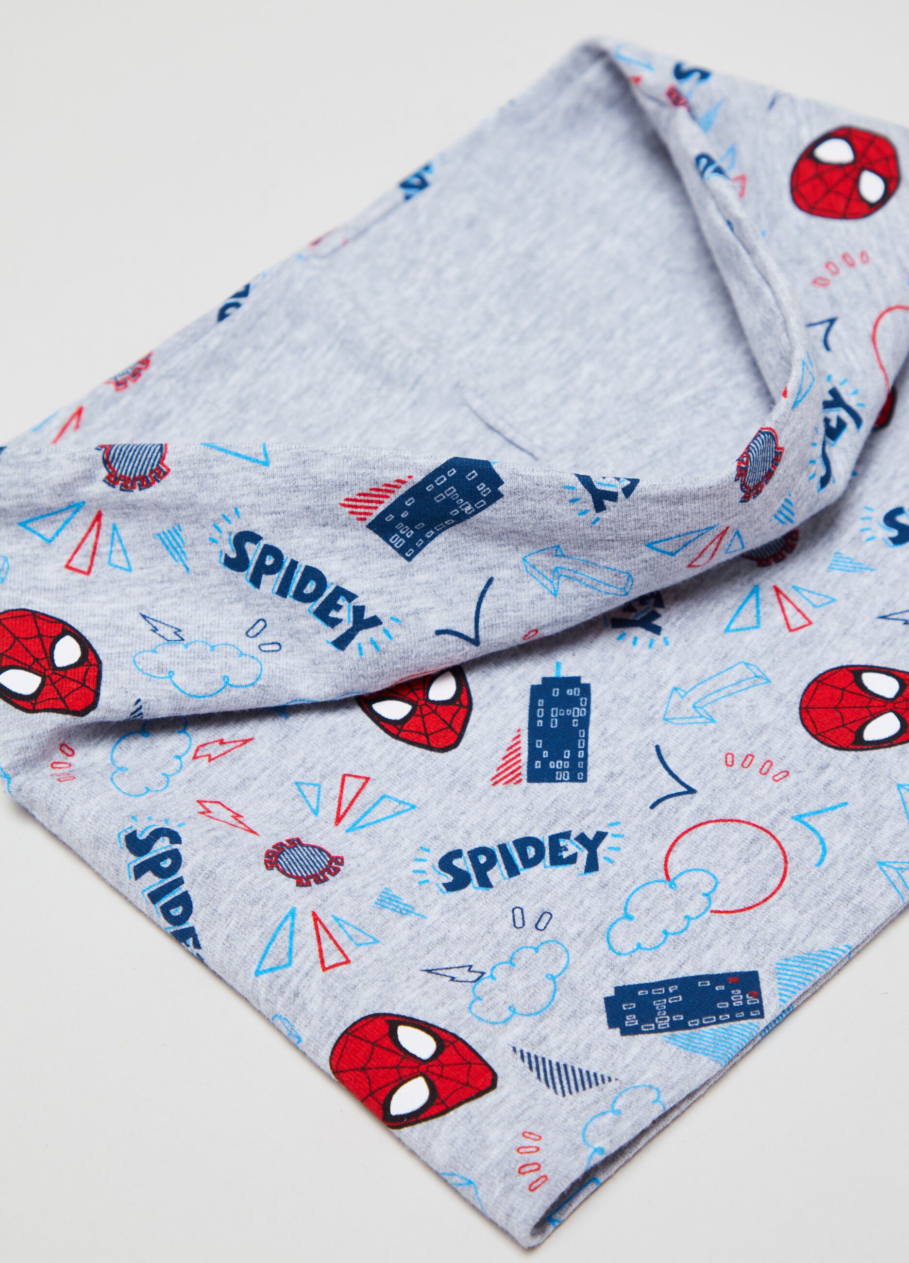 Scaldacollo in jersey con stampa Spidey _1