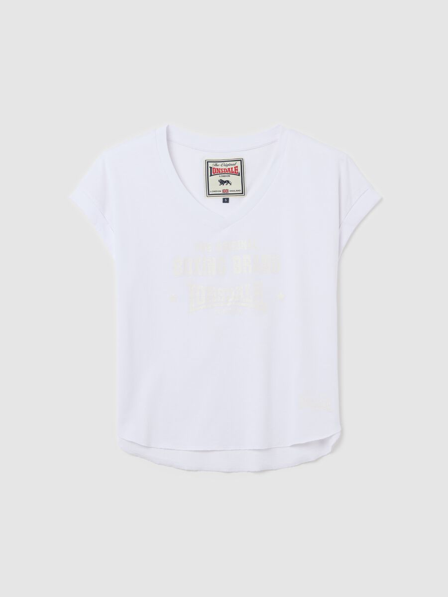 White cotton T-shirt with glitter print_4