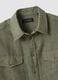Regular fit green shirt in linen-cotton blend_5