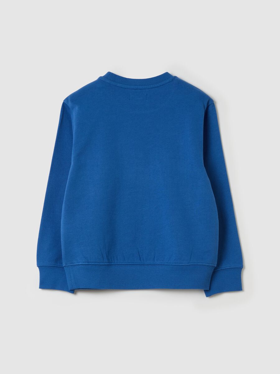 Solid colour sweatshirt with round neck_1