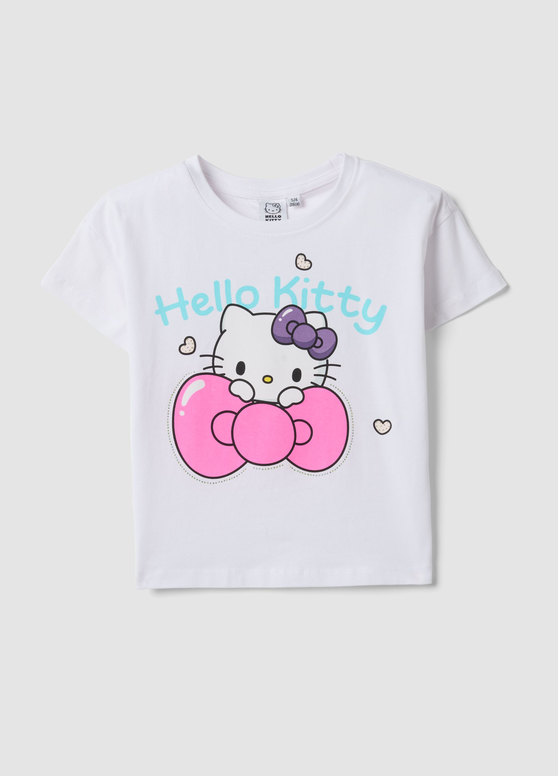 White short-sleeve stretch cotton T-shirt