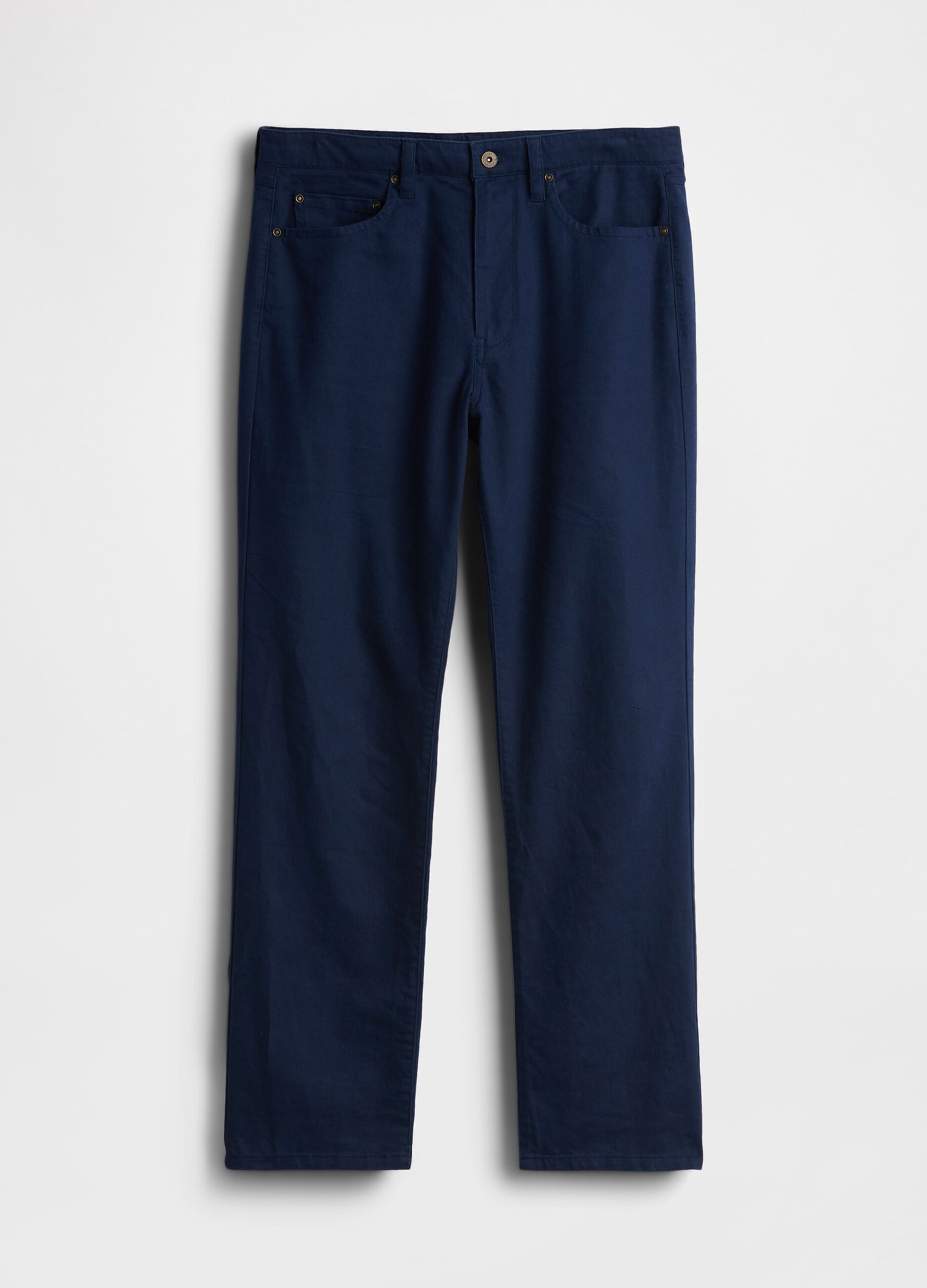 Linen and cotton-blend trousers
