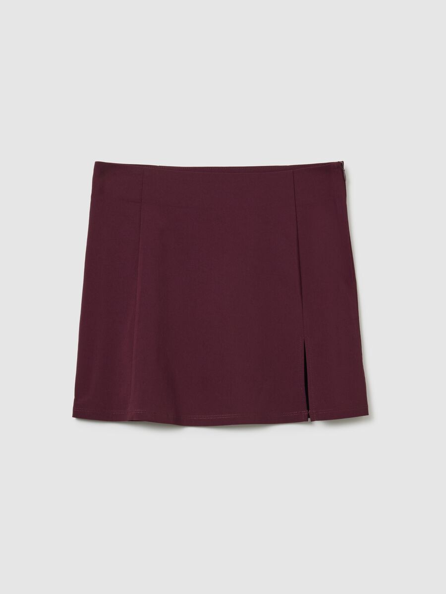 Purple viscose blend skirt with regular fit_4