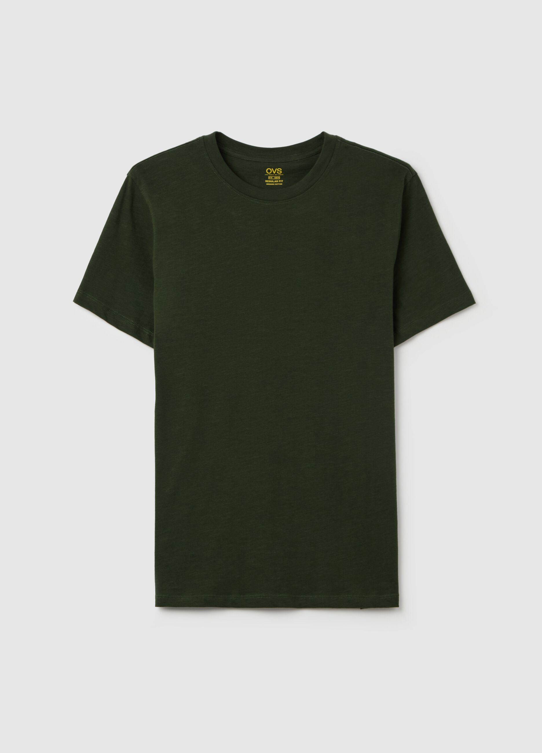 T-shirt in slub cotton with round neck