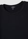 Black crew-neck T-shirt in stretch modal and cashmere, regular fit_1