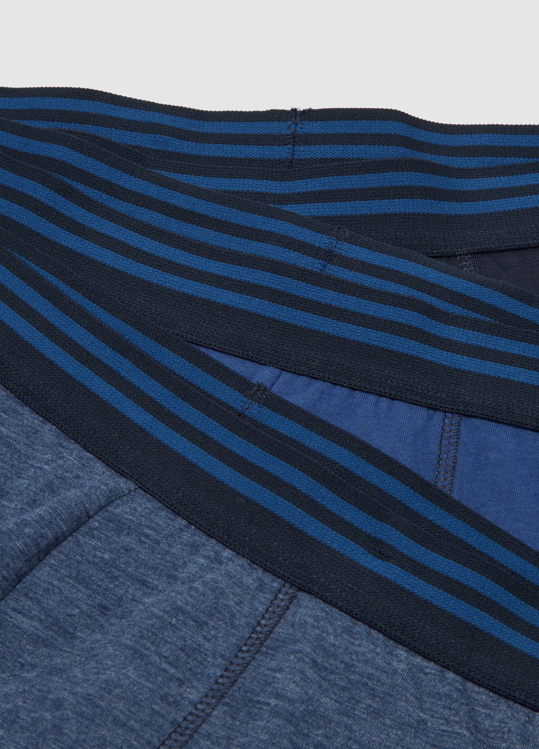Tripack of stretch cotton blue regular fit boxers