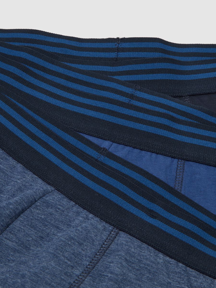 Tripack of stretch cotton blue regular fit boxers_1