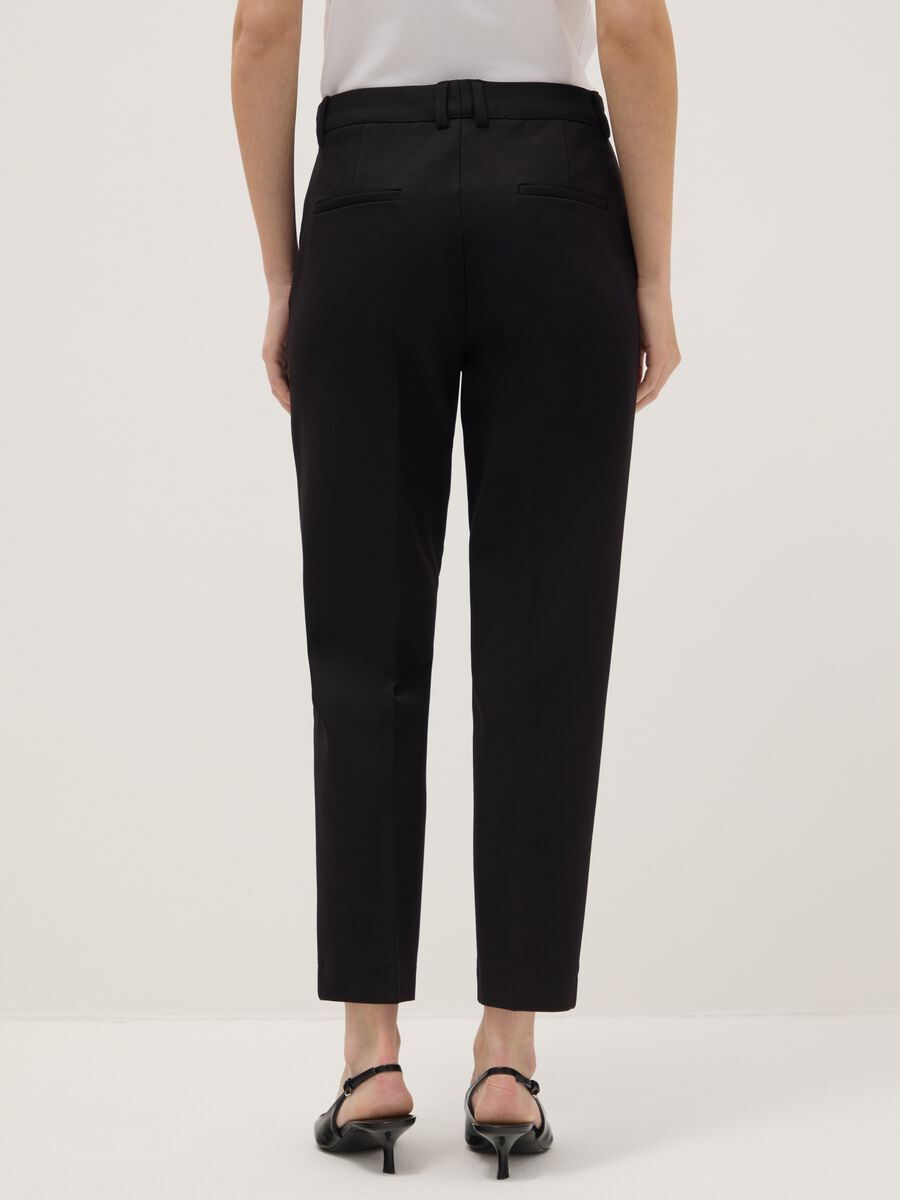 Slim fit black chino trousers_2