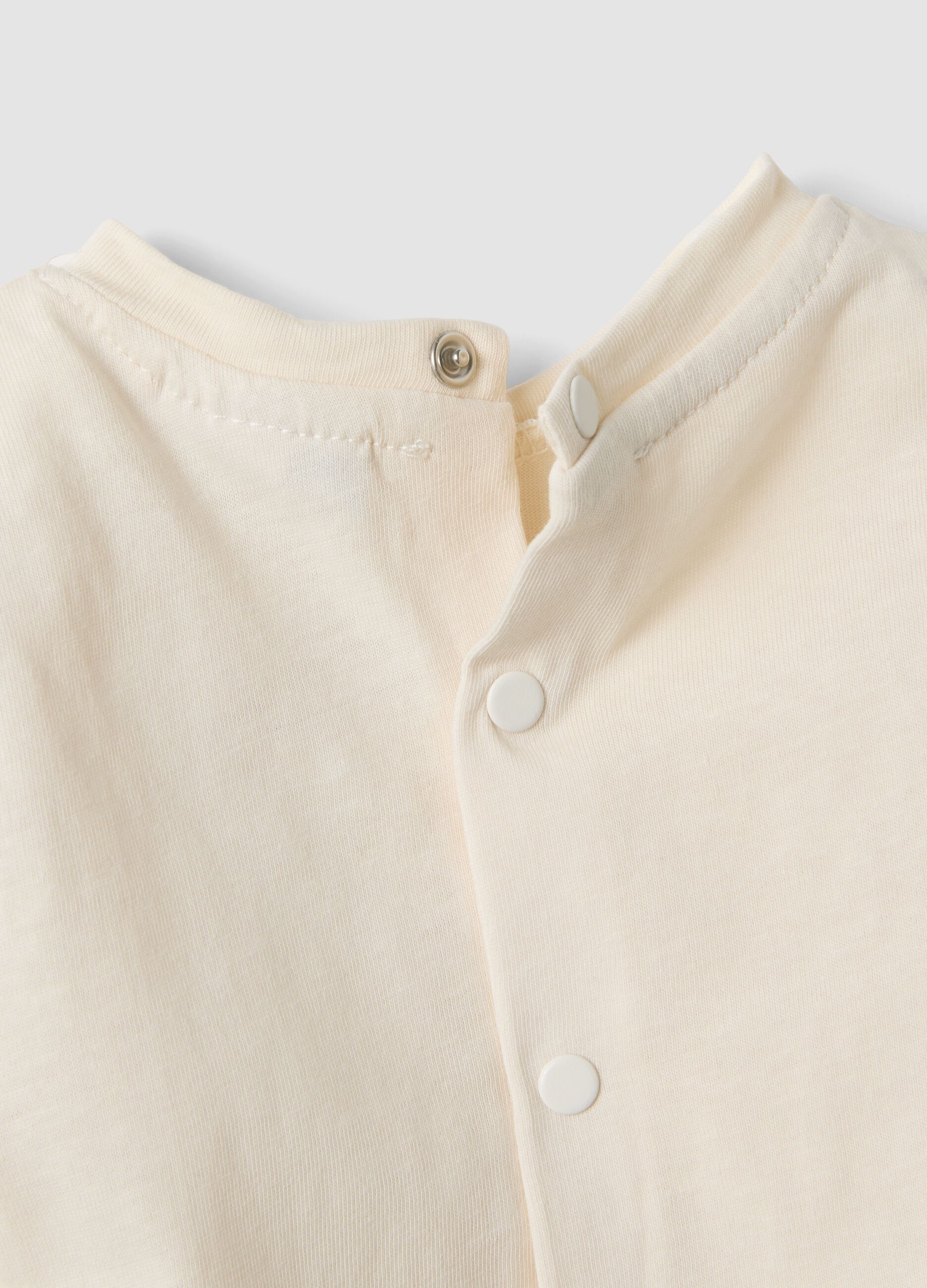 Blue and white pure cotton baby romper