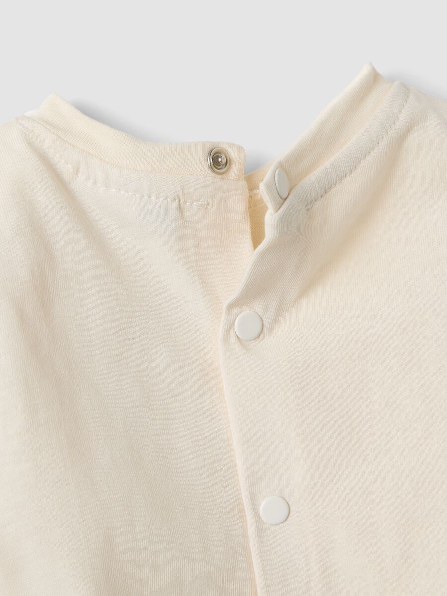 Blue and white pure cotton baby romper_3