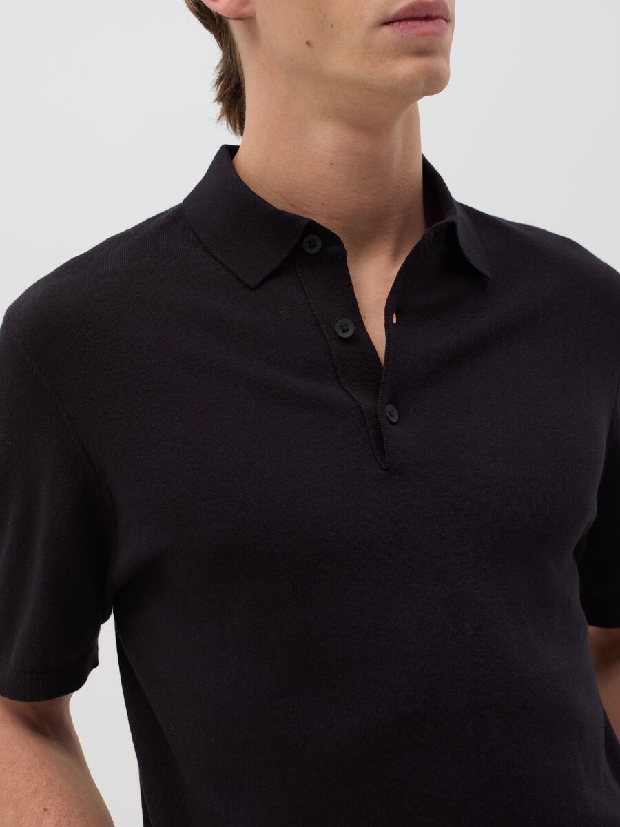 Polo shirt in solid colour cotton_2