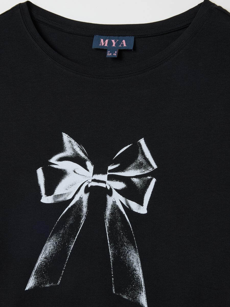 Regular fit black pure cotton T-shirt_5